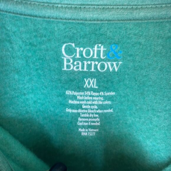 Croft & Barrow Long Sleeve Pullover Teal Size XXL - Picture 2 of 5